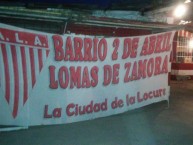 Trapo - Bandeira - Faixa - Telón - "2 de Abril Barrio" Trapo de la Barra: La Banda Descontrolada • Club: Los Andes • País: Argentina