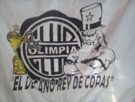 Trapo - Bandeira - Faixa - Telón - Trapo de la Barra: La Barra 79 • Club: Olimpia