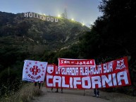 Trapo - Bandeira - Faixa - Telón - Trapo de la Barra: La Guardia Albi Roja Sur • Club: Independiente Santa Fe