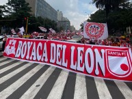 Trapo - Bandeira - Faixa - Telón - Trapo de la Barra: La Guardia Albi Roja Sur • Club: Independiente Santa Fe