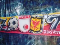 Trapo - Bandeira - Faixa - Telón - Trapo de la Barra: La Guardia Albi Roja Sur • Club: Independiente Santa Fe