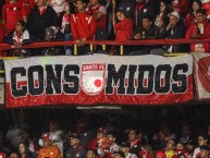 Trapo - Bandeira - Faixa - Telón - Trapo de la Barra: La Guardia Albi Roja Sur &bull; Club: Independiente Santa Fe &bull; País: Colombia