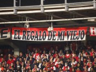 Trapo - Bandeira - Faixa - Telón - "EL REGALO DE MI VIEJO" Trapo de la Barra: La Guardia Albi Roja Sur &bull; Club: Independiente Santa Fe &bull; País: Colombia
