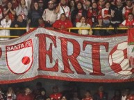 Trapo - Bandeira - Faixa - Telón - Trapo de la Barra: La Guardia Albi Roja Sur &bull; Club: Independiente Santa Fe &bull; País: Colombia
