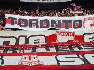 Trapo - Bandeira - Faixa - Telón - Trapo de la Barra: La Guardia Albi Roja Sur &bull; Club: Independiente Santa Fe &bull; País: Colombia