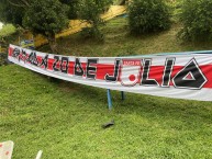 Trapo - Bandeira - Faixa - Telón - Trapo de la Barra: La Guardia Albi Roja Sur &bull; Club: Independiente Santa Fe &bull; País: Colombia