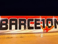 Trapo - Bandeira - Faixa - Telón - Trapo de la Barra: La Guardia Albi Roja Sur &bull; Club: Independiente Santa Fe &bull; País: Colombia