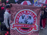 Trapo - Bandeira - Faixa - Telón - Trapo de la Barra: La Guardia Albi Roja Sur &bull; Club: Independiente Santa Fe &bull; País: Colombia