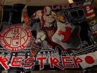 Trapo - Bandeira - Faixa - Telón - Trapo de la Barra: La Guardia Albi Roja Sur &bull; Club: Independiente Santa Fe