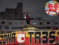Trapo - Bandeira - Faixa - Telón - Trapo de la Barra: La Guardia Albi Roja Sur &bull; Club: Independiente Santa Fe