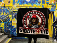 Trapo - Bandeira - Faixa - Telón - Trapo de la Barra: La Guardia Albi Roja Sur &bull; Club: Independiente Santa Fe &bull; País: Colombia