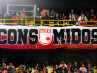 Trapo - Bandeira - Faixa - Telón - Trapo de la Barra: La Guardia Albi Roja Sur &bull; Club: Independiente Santa Fe &bull; País: Colombia