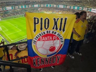 Trapo - Bandeira - Faixa - Telón - "PIO XII MUNDIALISTA." Trapo de la Barra: La Guardia Albi Roja Sur &bull; Club: Independiente Santa Fe &bull; País: Colombia