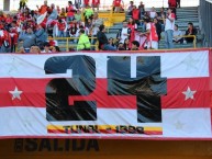 Trapo - Bandeira - Faixa - Telón - "LA 24 TUNAL" Trapo de la Barra: La Guardia Albi Roja Sur • Club: Independiente Santa Fe • País: Colombia