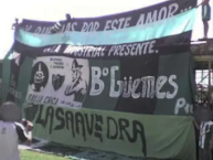 Trapo - Bandeira - Faixa - Telón - "vení a buscarlos negro pierdetrapos" Trapo de la Barra: La Guardia Puyutana &bull; Club: Sportivo Desamparados &bull; País: Argentina