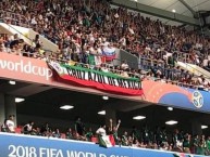 Trapo - Bandeira - Faixa - Telón - "Mundial Rusia 2018" Trapo de la Barra: La Sangre Azul • Club: Cruz Azul • País: México