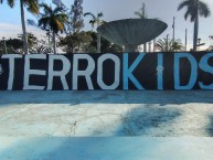 Trapo - Bandeira - Faixa - Telón - "Terrokids, facción de La Terrorizer confomada por niños y jóvenes con amor al equipo de su ciudad" Trapo de la Barra: La Terrorizer &bull; Club: Tampico Madero &bull; País: México