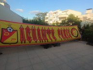 Trapo - Bandeira - Faixa - Telón - "Barra oficial del Pereira en Pariss" Trapo de la Barra: Lobo Sur &bull; Club: Pereira &bull; País: Colombia