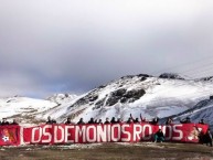 Trapo - Bandeira - Faixa - Telón - Trapo de la Barra: Los Demonios Rojos • Club: Caracas