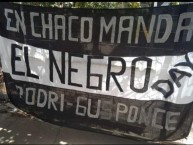 Trapo - Bandeira - Faixa - Telón - Trapo de la Barra: Los Negritos • Club: Chaco For Ever