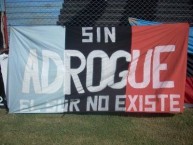 Trapo - Bandeira - Faixa - Telón - "Sin adrogue, el sur no existe" Trapo de la Barra: Los Pibes del Barrio &bull; Club: Brown de Adrogué &bull; País: Argentina