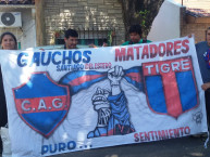 Trapo - Bandeira - Faixa - Telón - "Amistado con Tigre 'Puro sentimiento'" Trapo de la Barra: Los Pibes &bull; Club: Güemes &bull; País: Argentina