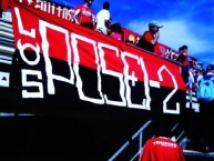 Trapo - Bandeira - Faixa - Telón - "L*P*2" Trapo de la Barra: Los REDiablos &bull; Club: Ñublense &bull; País: Chile