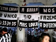 Trapo - Bandeira - Faixa - Telón - Trapo de la Barra: Loucos pelo Botafogo • Club: Botafogo • País: Brasil