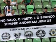 Trapo - Bandeira - Faixa - Telón - "Mov 105 - Contra o racismo" Trapo de la Barra: Movimento 105 Minutos • Club: Atlético Mineiro