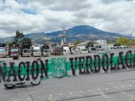 Trapo - Bandeira - Faixa - Telón - "nacion verdolaga frente" Trapo de la Barra: Nación Verdolaga • Club: Atlético Nacional