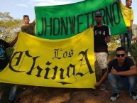 Trapo - Bandeira - Faixa - Telón - "Los chinga" Trapo de la Barra: Rebelión Auriverde Norte • Club: Real Cartagena • País: Colombia