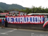 Trapo - Bandeira - Faixa - Telón - "DEXTRUXION" Trapo de la Barra: Rexixtenxia Norte • Club: Independiente Medellín