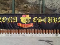 Trapo - Bandeira - Faixa - Telón - "Zona Oscura - Sur Oscura" Trapo de la Barra: Sur Oscura • Club: Barcelona Sporting Club