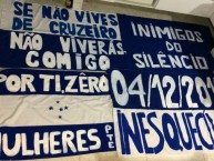 Trapo - Bandeira - Faixa - Telón - Trapo de la Barra: Torcida Fanáti-Cruz • Club: Cruzeiro • País: Brasil