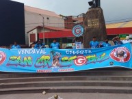 Trapo - Bandeira - Faixa - Telón - "SAN CRISTHOPER CELESTE" Trapo de la Barra: Vendaval Celeste • Club: Deportivo Garcilaso • País: Peru