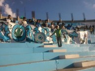 Trapo - Bandeira - Faixa - Telón - "NUNCA JUGARAS EN SILENCIO" Trapo de la Barra: Vendaval Celeste • Club: Deportivo Garcilaso